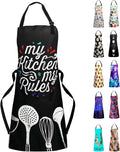 Sosolong Adjustable Waterproof Apron Bib Apron with 2 Pockets Cooking Kitchen Aprons for Women Men Chef