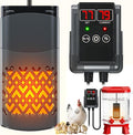 PTC Chicken Water Heater for Winter with Waterproof Thermostat Chicken Waterer Heater with LCD Display, Adjustable Temp, Energy-efficient, Safe Heated Poultry Waterer for Chicken, Pet, Bird Bath