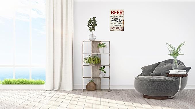 Retro Alcohol Tin Sign Funny Sayings Bar Decor Party Cellar Pubs Bar Decoration For Tribal Table Drinker Gift Vintage Metal Sign Garage Decor Wall Decor 8x12 In