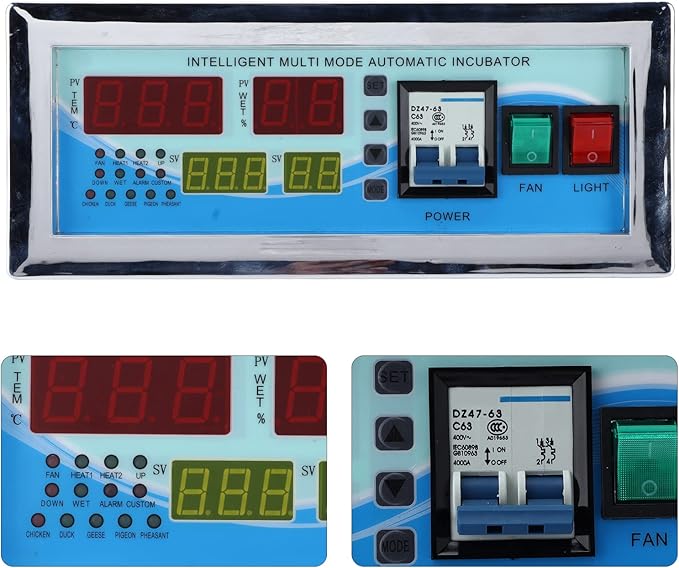 Egg Incubator Controller 110V Microcomputer Automatic Intelligent Temperature Humidity Control Thermostat for Chicken Quail Pigeons (#1)