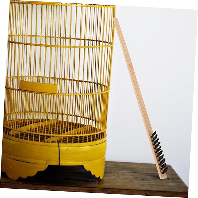 POPETPOP 2pcs Birdcage Cleaning Tools Set Brush and Shovel for Removal Sturdy Stainless Steel for Daily Deep Cleaning