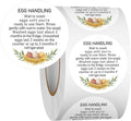 Louise Maelys 2" Egg Stickers for Fresh Farm Eggs - 500pcs Market Egg Handling Stickers Unwashed Egg Sticker Labels for Chicken Quail Farmhouse