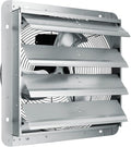 VEVOR Shutter Exhaust Fan, 16'' with Various Speeds, AC-motor, 2000 CFM, Wall Mount Attic Fan, Ventilation and Cooling for Greenhouses, Garages, Sheds, FCC