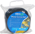 Hozelock - Pond Protection Net 3 x 4 m : Ideal for Protecting The Pond from Leaves, Large Debris and Predators: Supplied with 4 Stakes [1731 0000], Black