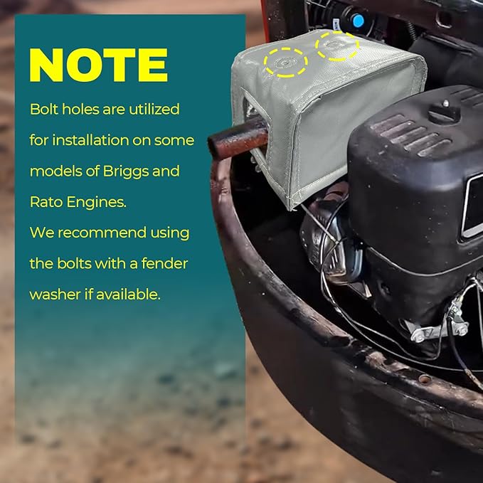 Muffler Blanket Fit For Chinese Mini Excavator Skid Steer Rato 420cc Predator - Universal Muffler Cover for Small Equipment