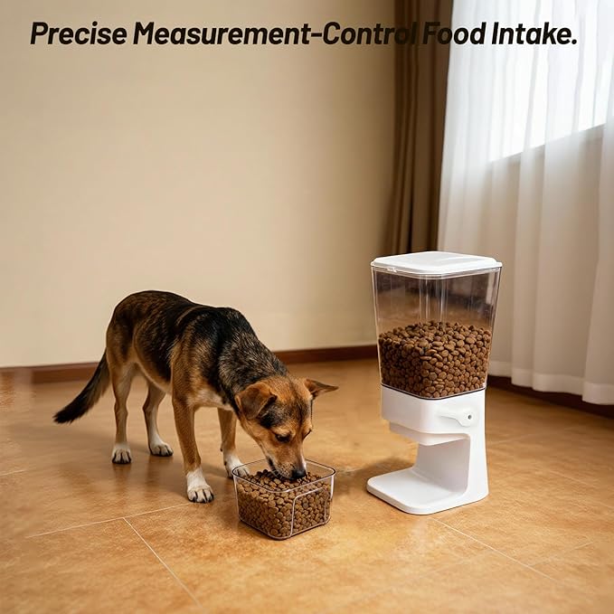 Small Pet Food Storage Container: 5-7 Lbs Airtight Animal Dry Food Dispenser Countertop with Measuring Cup - Organizer Bin for Dog Food, Cat Treats, Chicken, Bird, Puppy, Rabbit & Hamster Feed Pellets