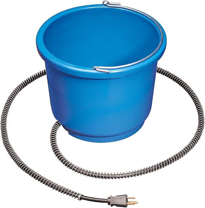 API® Heated Bucket | Heated Round Water Bucket | Horse Stables and Livestock Pails for Winter No Freeze | Made in USA - 9 Quart (2.25 Gallon), 1 Count