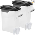 Buddeez Pet Food Storage Containers - Capacity Dog Food Storage Container, Cat Food Container, Bird Seed Storage Container, with Durable EZ Grip Handle, EZ Flip Lid & Scoop (2 Pack) 16 QT/16 LB