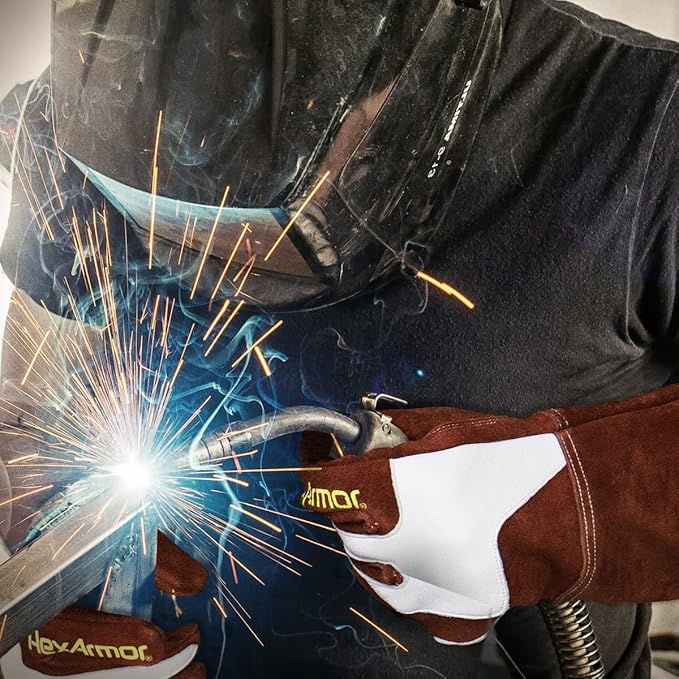 HexArmor High-Heat Resistance HeatArmor Gloves| Impact Protection | A9 Level Cut-Resistant | Welding Work Glove