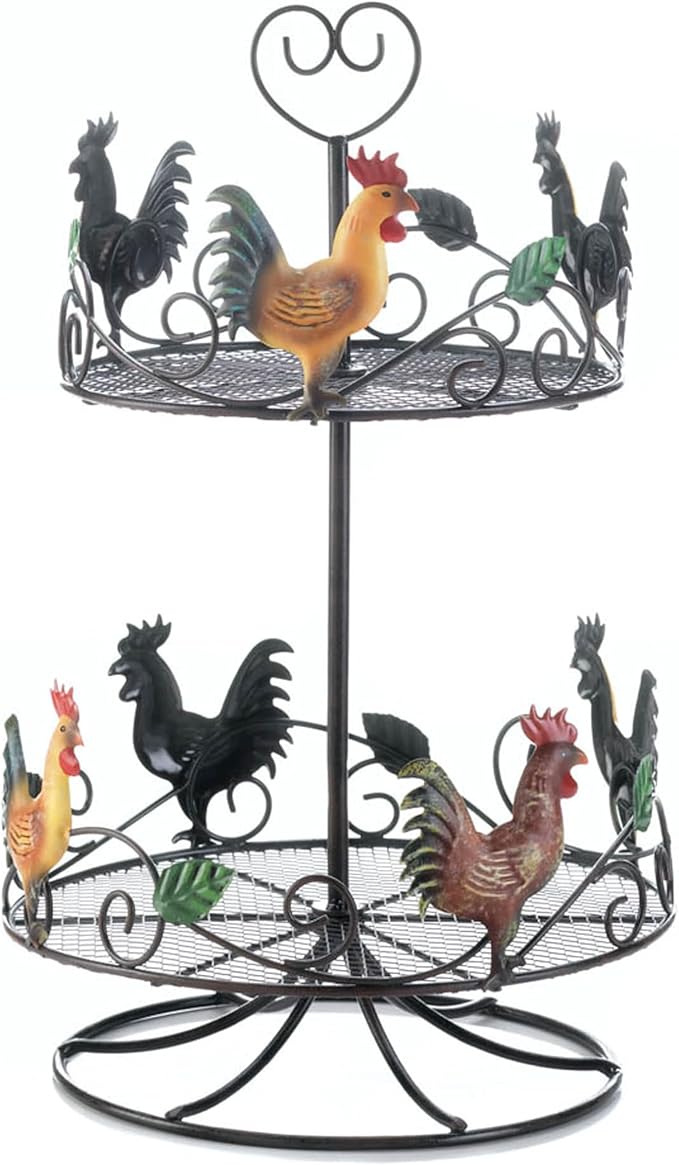 Rooster 2 Tier Countertop Rack 10x10x17”