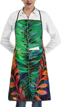 Cute Colorful Dog Paw Printed Unisex Bib Aprons BBQ Cooking Kitchen Aprons for Women Men Chef