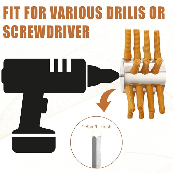2 Pcs Chicken Plucker Drill Attachments Kit Include Stainless Steel Poultry Restraining Cone and Chicken Plucker Drill 21 Fingers Chicken Plucker Machine Bleeding Funnel for Farm Slaughter Equipment