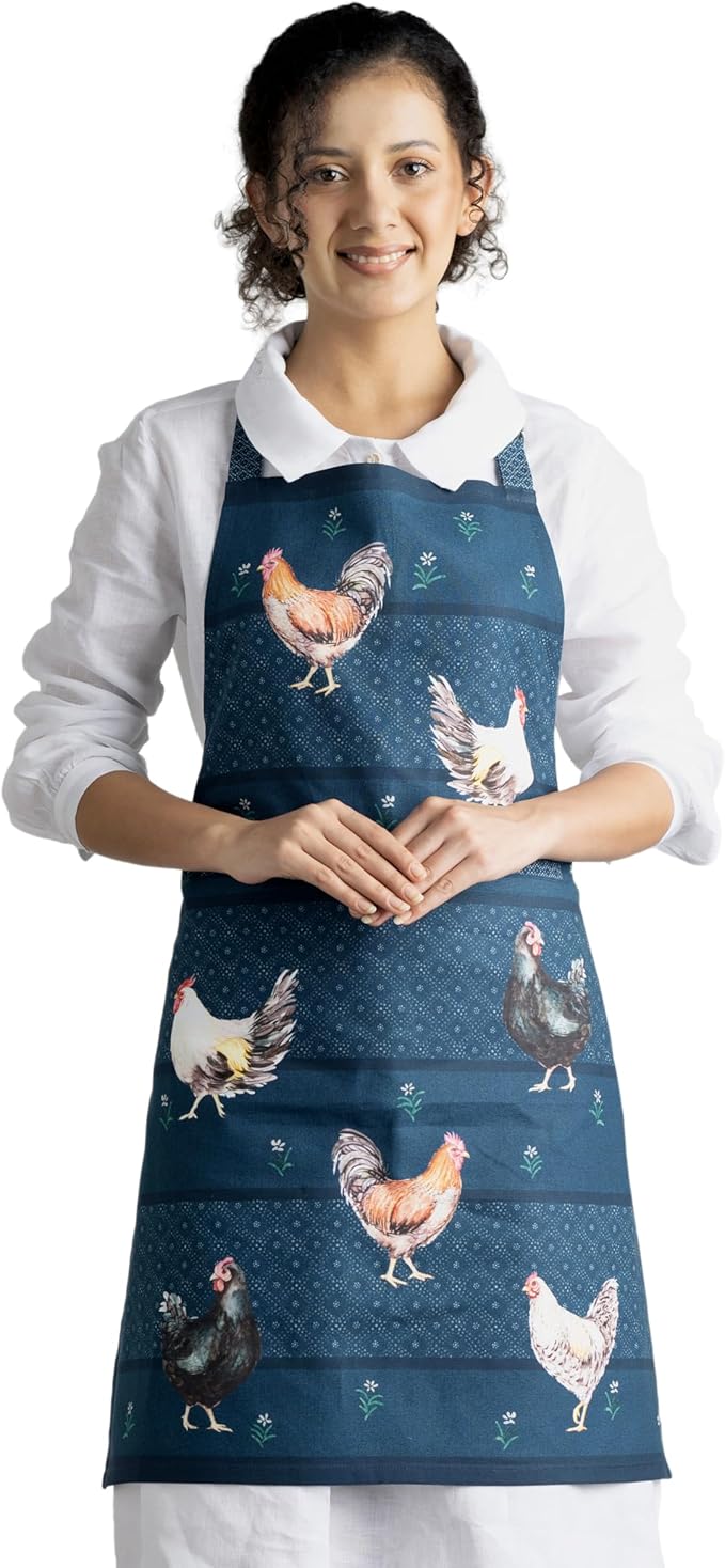 Maison d' Hermine 100% Cotton Apron for women with Pocket Kitchen Chef Apron for Men Cooking Easter Decorations