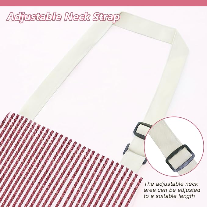 ATROPOS 2 Pieces Aprons for Women with Pockets, Aprons for Men, Womens Kitchen Apron, Cooking Apron Adjustable Bib Chef Apron(Unisex)