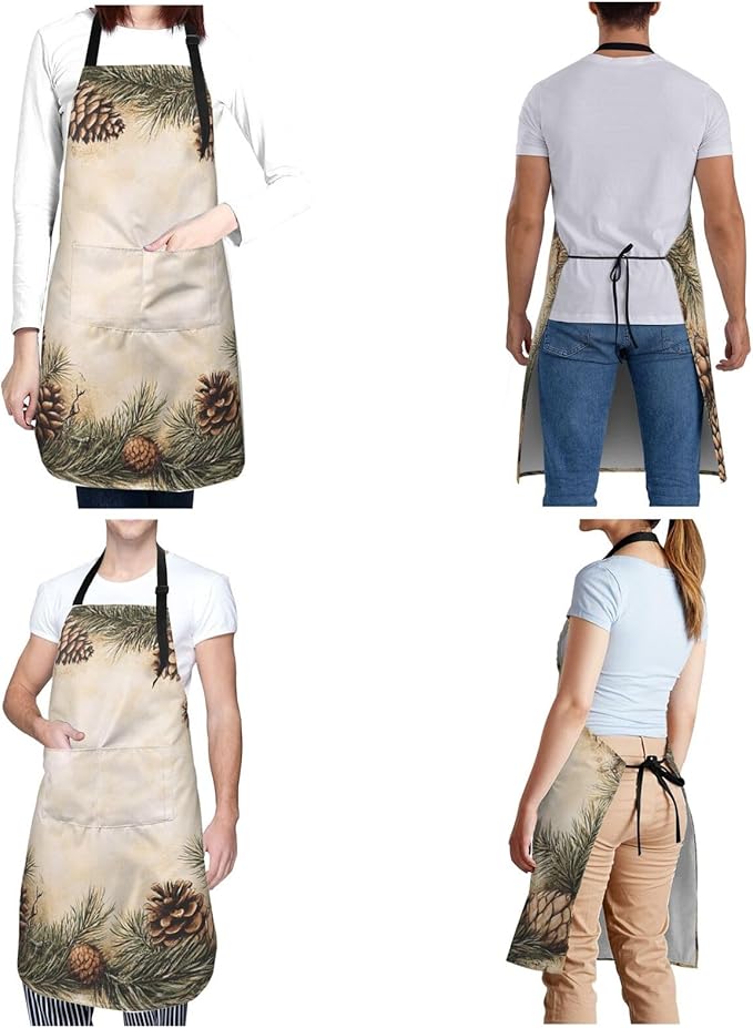 Waterproof Aprons for Women Men Adjustable Bib Tractor farm Apron Chef Cooking Aprons for Kitchen