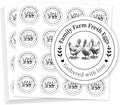 320 Pcs Egg Carton Labels, 2 Inch Round Family Farm Fresh Egg Sticker PET Adhesive Egg Packaging Sticker for Box Container Carton Farm Supplies