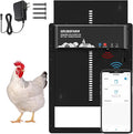 Automatic Chicken Coop Door, Programmable via App Timer, Solar/Battery/Grid Powered Design with Anti-Pinch Protection, Waterproof Aluminum Auto Door for Chickens & Ducks,Plug & Play Setup - GRUBSFARM