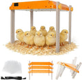 Chick Brooder Heating Plate, Briidea 80W Brooder Heater with 110–130℉ Constant Heat, Energy-Efficient, Adjustable Height & Angle, 10 PET Cleaning Film, Warmth Like Hen, 10" x 10" for 15 Small Poultry