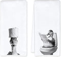 Duck Bathroom Decor Hand Towels, Funny Duck Gifts Decorative Hand Towels for Bathroom, 16x24 Inch Set of 2