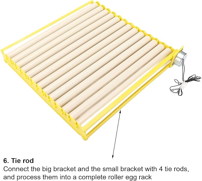 GLOGLOW Egg Incubation Tray, Fully Automatic Egg Turner with 13 Rollers for Hatching Chicken, Duck, Bird, Quail, 16.9x16.7x2.1in Egg Incubation Tray for Home Use in Hatcheries and Farms