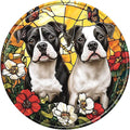 Dog Round Metal Tin Sign Wreath Vintage Wall Art Decor for Home Garden Yard Decor 8x8inch