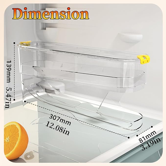 Egg Container for Refrigerator Clear Stackable Egg Holder for Kitchen Storage and Organization (Transparent, 2 Tier)