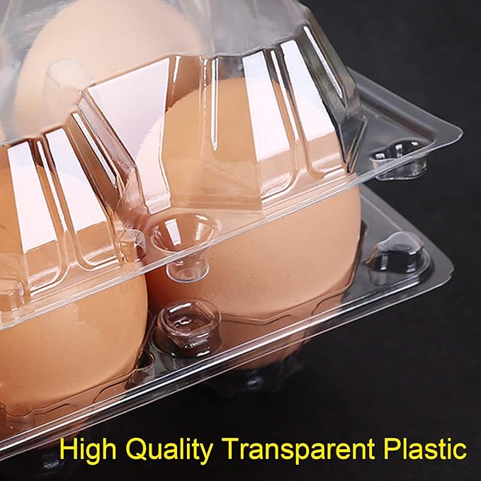 Large Plastic Egg Cartons 30 Packs with Sticker Labels for 12 Eggs, Cheap Bulk Egg Tray Egg Container Holder for Refrigerator, Storage, Family, Chicken Farm, Market, Camping