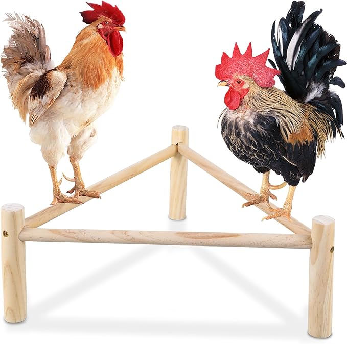 Chicken Strong Wooden Roosting Bar, Strong Roosting Bar for Brooder, Chick Wooden Perch 16.5 × 6.2 Inch Training Chicken Stand Toy for Bird Parrots Macaw