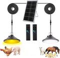 Solar Chicken Coop Light with Timer | Three-Color Dimmable LED, IP66 Waterproof Hanging Ceiling Pendant Light Suitable for Poultry Farms,Coops,Patio,Camping,Garage etc