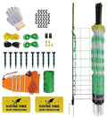 Premium Electric Semi-Rigid Fence Netting 35.4"H x 98.42'L, Pre-Assembled Posts Raised to 47.2"H, Can Add Additional Polywire to Ensure Safety for Backyards,Homesteads,Gardens,Farms,and Ranches,PK1