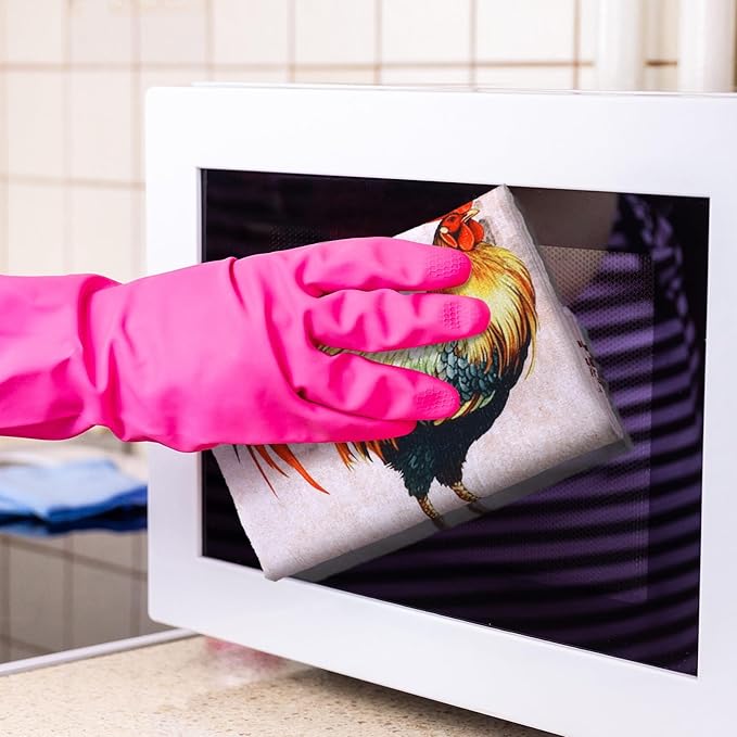 6 Pcs Chicken Kitchen Towels Funny Rooster Dish Towels Christian Farmhouse Dishcloths Vintage Hand Clothes Rustic Chicken Dry Cloth for Spring Easter Bathroom Decor Housewarming Gift