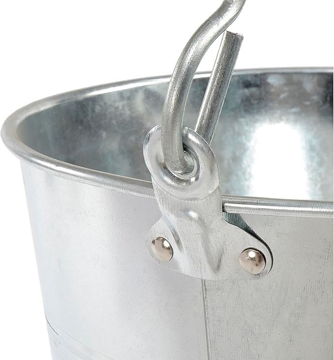 Little Giant® Galvanized Dairy Pail | Metal Bucket | Utility Bucket with Handle | Gardening & Farming Bucket | 14 Quart