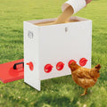 Automatic Metal Chicken Feeder Large Capacity 120 Lbs, No Waste 10-Ports Weather-Resistant & Animal-Proof Gravity Poultry Feeder for Chickens, Geese, Ducks, Turkeys, Quails