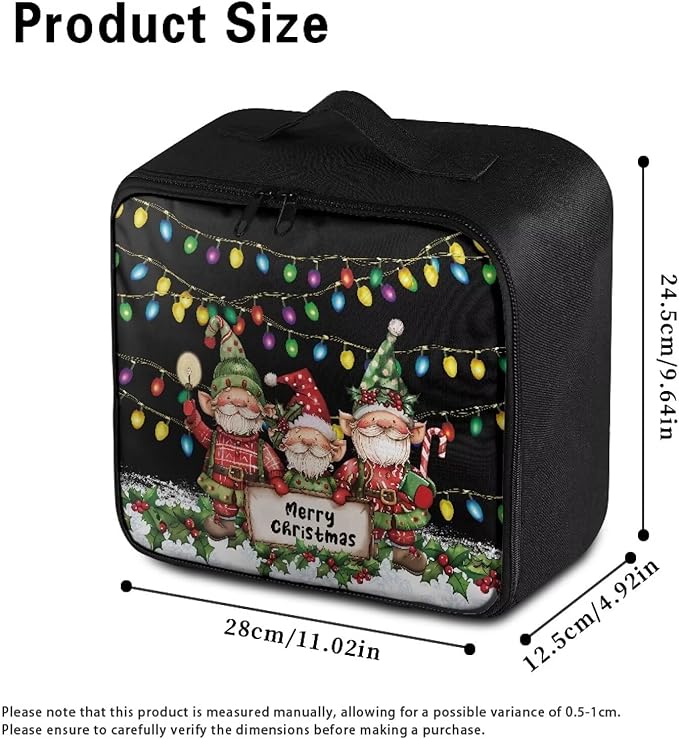 Rnyleeg Christmas First Aid Kit for Home Empty First Aid Bag Car Medical Kit Easy To Store Portable Emergency Medical Trauma Bag Cute Gnome