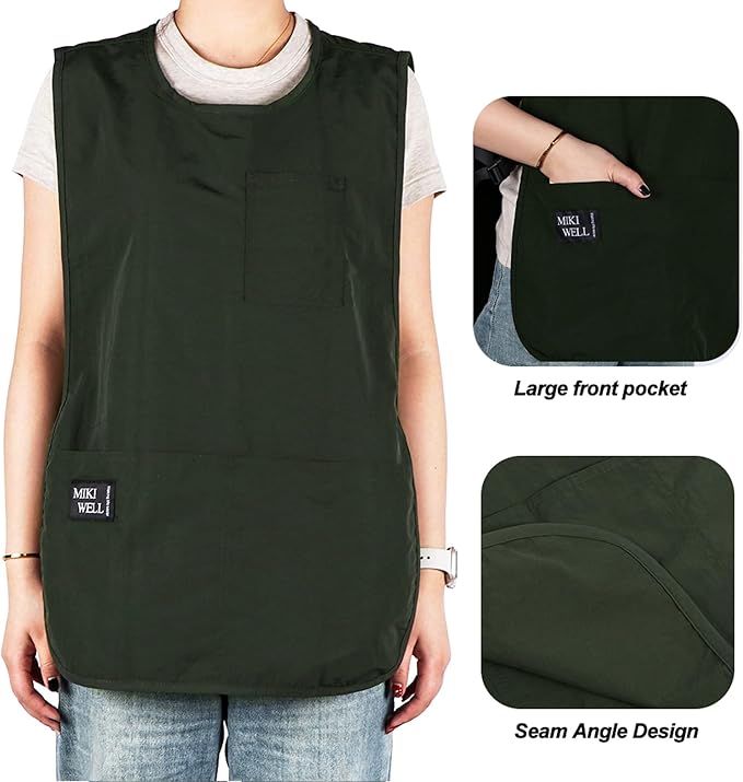 Waterproof Unisex Cobbler Apron with 4 Pockets Vest Style Ultralight Chef Waiter Work Overalls