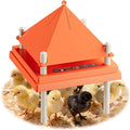Chick Brooder Heating Plate with Anti-Stand Cone, 10" x 10" Brooder Heater for Chicks— Featuring Adjustable Temperature and Height Settings