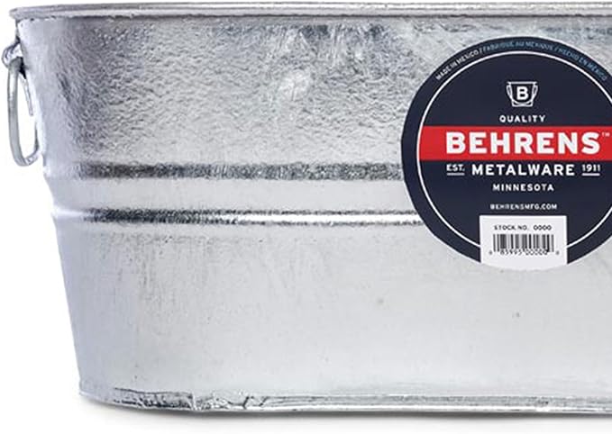 Behrens 0-OV 5-1/2-Gallon Oval Steel Tub