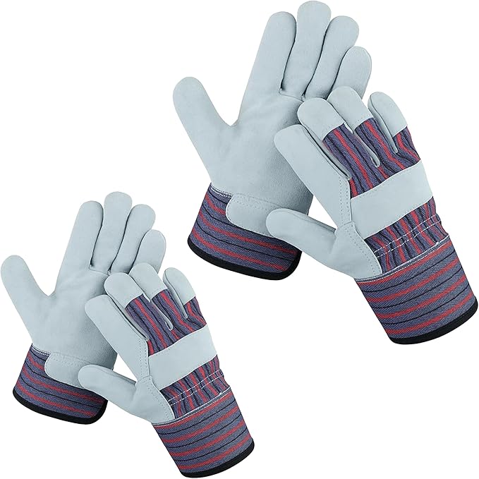 Daniel Smart Men & Women Goatskin Working Glove Lightweight Leather Safety Gloves for construction, gardening outdoor Work