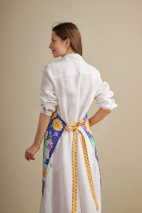 Maison d' Hermine 100% Cotton Apron for women with Pocket Kitchen Chef Apron for Men Cooking Easter Decorations