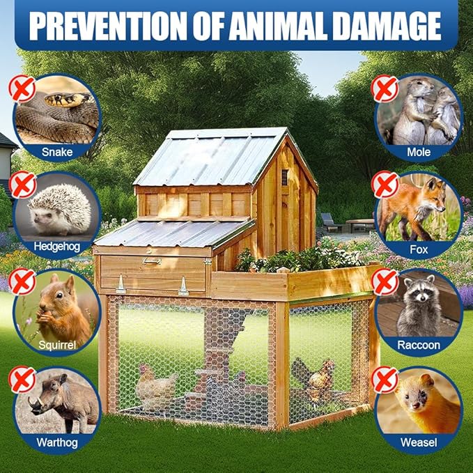 Chicken Wire,16"×50FT Chicken Wire Fencing for Garden Poultry, Hexagonal Galvanized Chicken Wire Mesh, Sturdy Chicken Wire Roll Plant Protector,Rabbit Fence, Wire Fence Rolls for Craft Projects