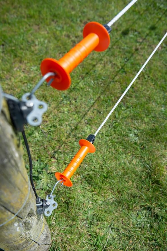 Gallagher Electric Bungy Gate Kit | Adjustable 11.5ft to 23ft Electric Fence Gate for Livestock and Horses | Stainless Steel Conductors, Pinlock Insulator & Latch | Safe, Flexible, UV-Resistant Design