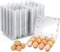 JarThenaAMCS 200Pcs Plastic Egg Carton Bulk Empty Clear Egg Tray Holder Container for Farm Business Market Home Kitchen Refrigerator Storage (3 x 4 Grids)