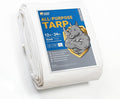GUARD SHIELD Heavy Duty Tarp 12x24 Feet White Multi Purpose Thick Waterproof Poly Tarp Cover 10mil