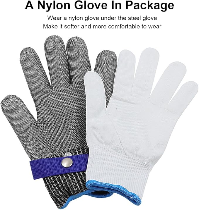 Cutting Gloves Cut Resistant Gloves, Level 9 Cut Proof Gloves Cut Resistant Work Gloves, Kitchen Gloves for Cutting