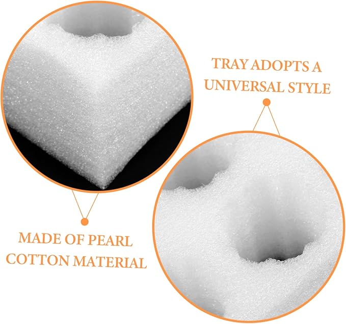 Egg Carton Storage Box Cushioning Foam 10-Cell Egg Crate Tray for Safe Shipping and Refrigerator Organization