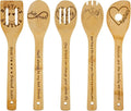 Friendship Gifts, Friend Birthday Gifts for Women Unique,Friendship Gifts for Women Funny Gifts BFF Female Bestfriend,Sister Gifts from Sister and Bestie Gifts,5PCS Friend Wooden Cooking Spoons