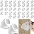 10 Pack Quail Feeders No Waste Chicken Feeder Port DIY Chick Feed Saver Quail Supplies for Coturnix Small Poultry Farm Bucket Bin Container (1.5 Inch,White)