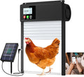 2026 New WiFi Chicken Coop Door Solar Powered with APP Control, Automatic Chicken Coop Door Timer & Light Sensor, Auto Chicken Coop Door Opener, Solar Chicken Coop Door Anti-Pinch Design LCD Display