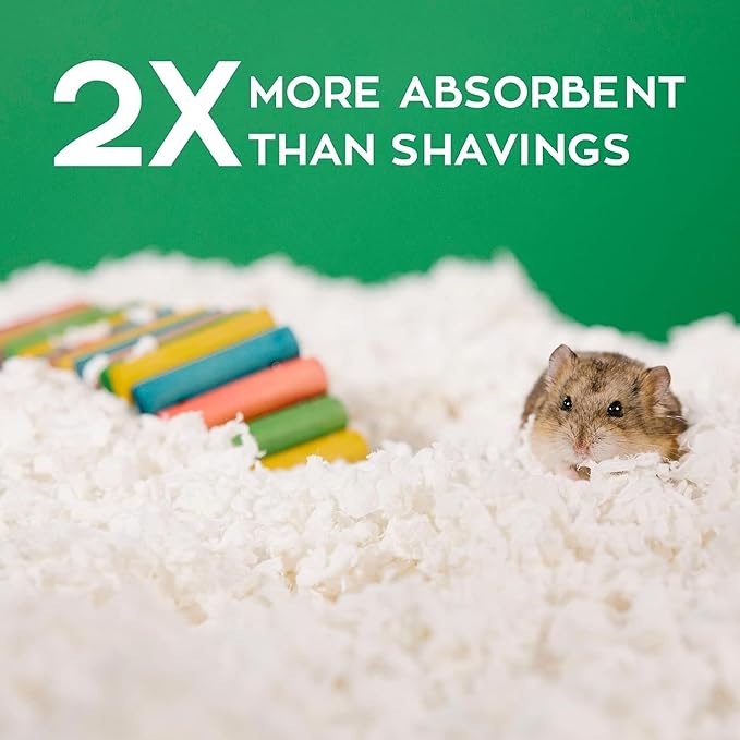 Carefresh 99% Dust-Free White Natural Paper Small Pet Bedding with Odor Control, 23 L (Pack of 2)