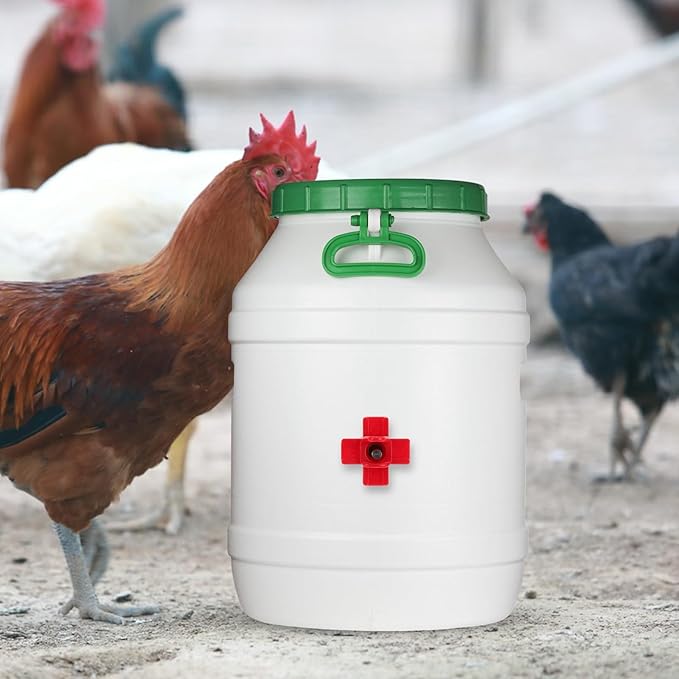 COHEALI 12pcs Automatic Chicken Waterer Nipples with Drill Bits Leakproof Poultry Watering System for Coop Side Mount Plastic and Stainless Steel Outdoor Use